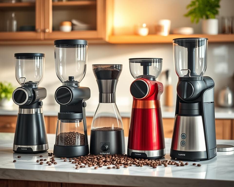 Elektrische koffiemolens voor versgemalen koffie