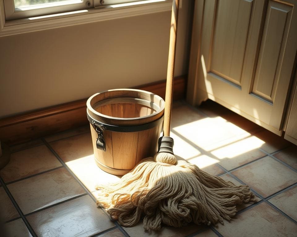 Emmer en mop: Traditioneel schoonmaken