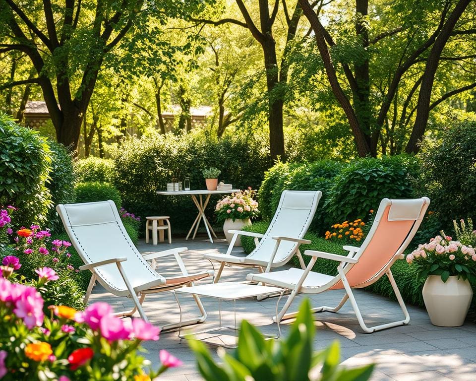 Opvouwbare ligstoelen voor relaxen zonder gedoe