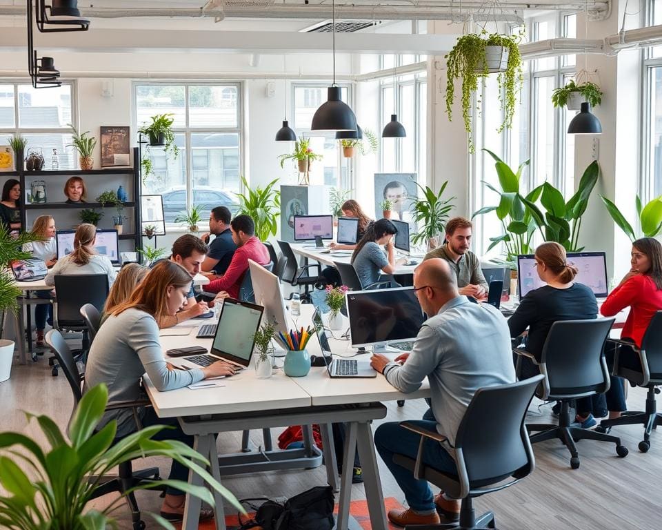 Wat zijn de voordelen van samenwerken in een co-working space?