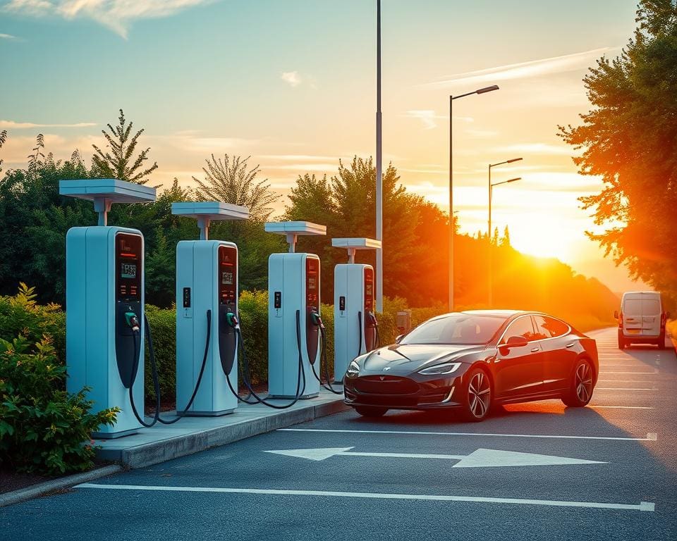 Elektrische autoladers voor snel opladen onderweg