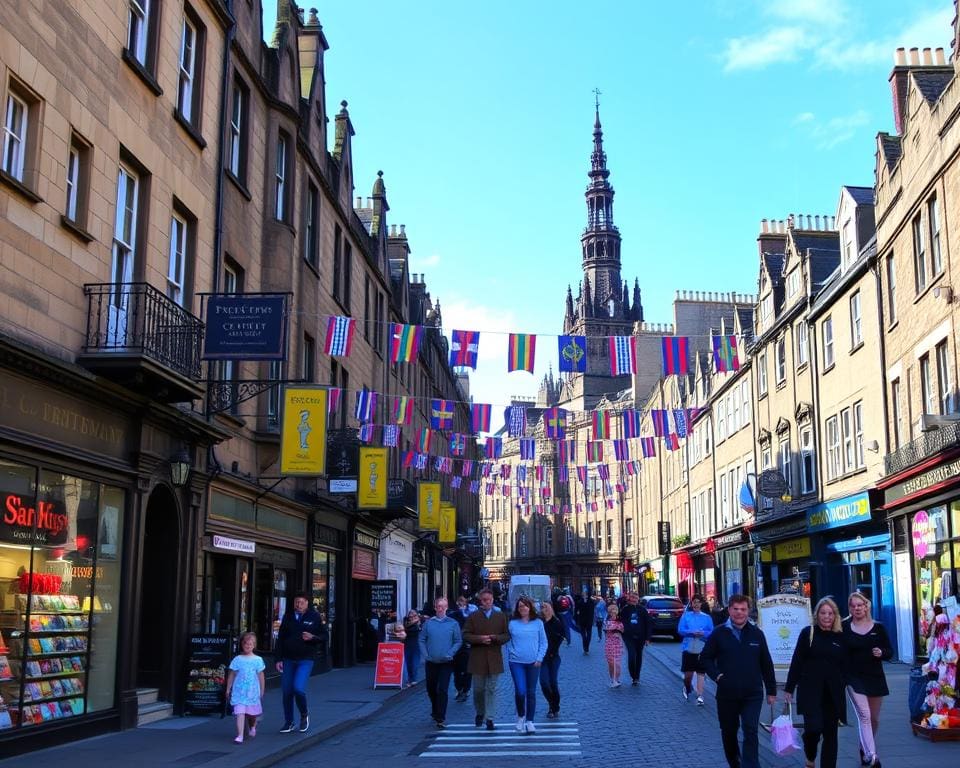 Royal Mile historie en winkels